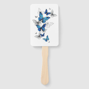 Leque Borboletas Azuis Morpho