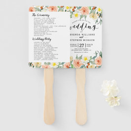 Leque Borda das flores de pêssego do Pastel