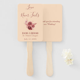 Leque Borgonha e amor de pêssego nunca falham