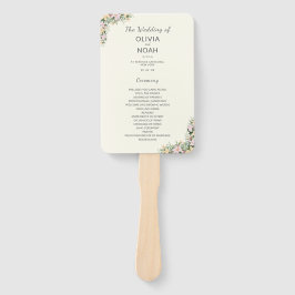 Leque Botanical wedding program