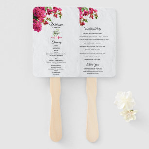 Leque Bougainvillea Programa Casamento da Ilha Grega