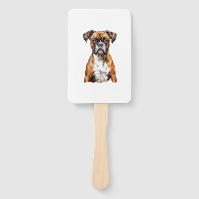 Leque Boxers Buddies - Design de Cachorro Justo para Loy (Frente)