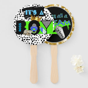 Leque BOY Chá de fraldas Hip Retro Urbano