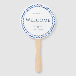 Leque Branca de Boas-vindas da Corda Náutica