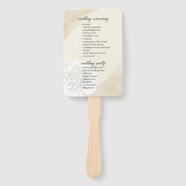 Leque Brancos Blossoms Programa de Casamento Ventilador