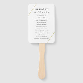 Leque Bridget Geométrico Modern Wedding Program