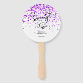 Leque Brilhante Púrpura Branca A Qualquer Aniversário De