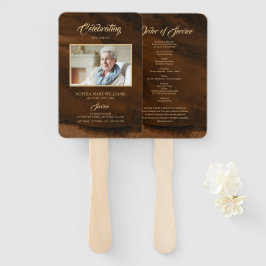 Leque Bronze funerário e caligrafia Dourada Conjunto de