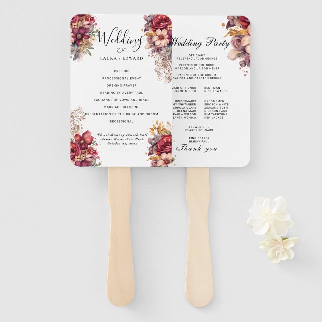 Leque Buquê de primavera floral de girassol amarelo (Frente e Verso)