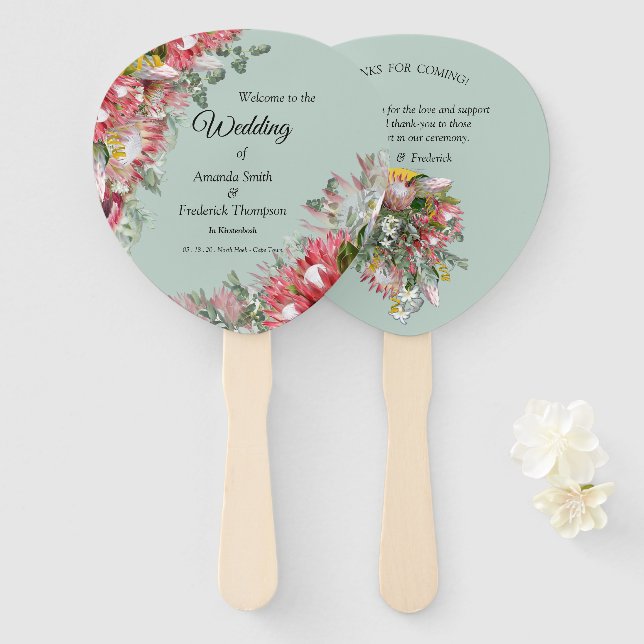 Leque buquês de proteína Dourada da Fúchsia (Frente e Verso)