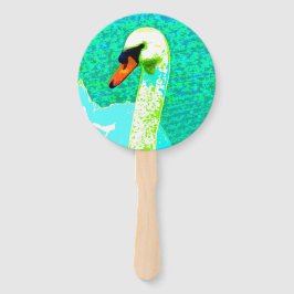 Leque Cabeça de Cisne Branco