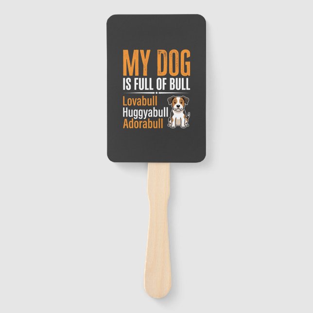 Leque Cachorro Engraçado Cheio de Design de Bobagem (Frente)