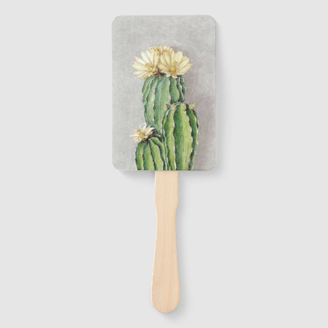 Leque Cactus Flower Painting (Frente)