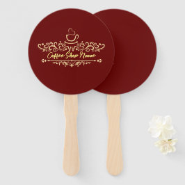 Leque Café moderno Bakery Nome personalizado de boas-vin