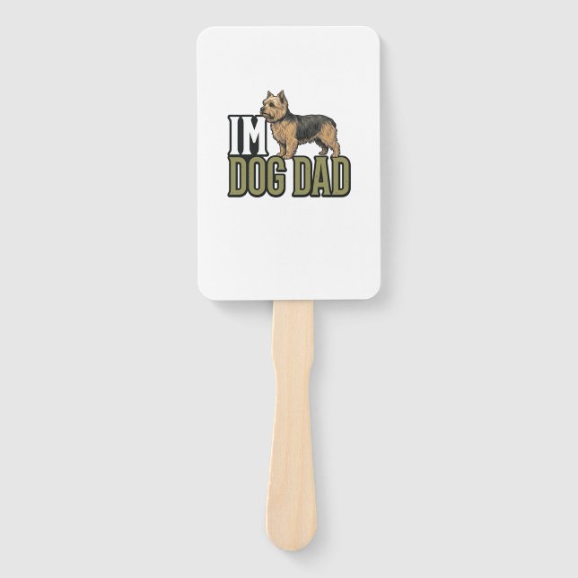 Leque Camisa com Desenho de Gravação de Terrier de Cacho (Frente)