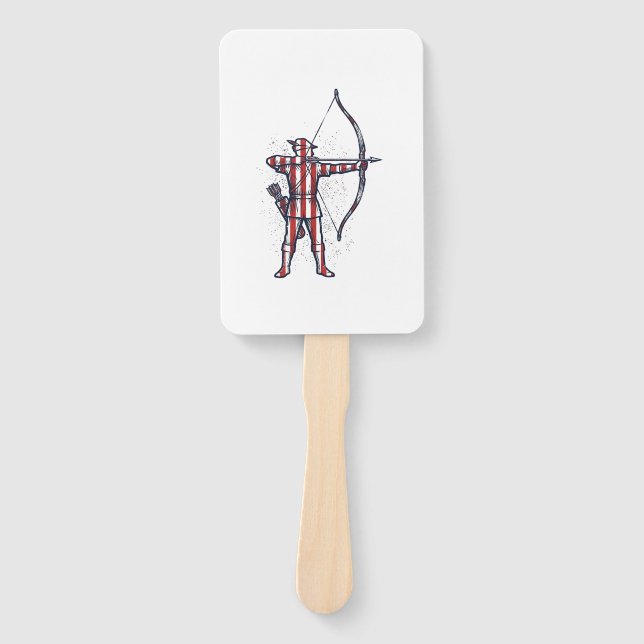 Leque Camisa de Caça com Arco e Bandeira Americana Vinta (Frente)