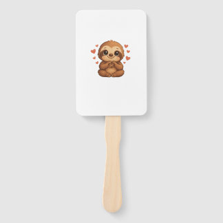 Leque Camiseta de Manga Longa Kawaii Sloth Hearts Cute S