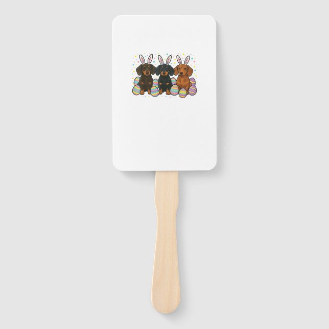 Leque Camiseta de Páscoa Dachshund (Frente)