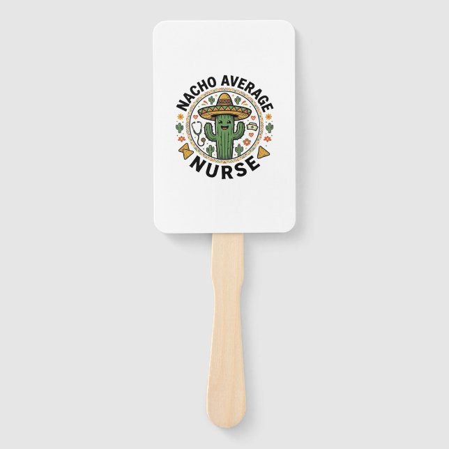 Leque Camiseta Nacho Average Nurse Cactus Fiesta Design_ (Frente)