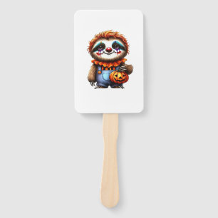 Leque Camiseta Oversized de Halloween do Sloth Palhaço