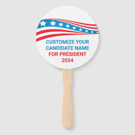 Leque Campanha Política Personalizada 2024 Bandeira Amer