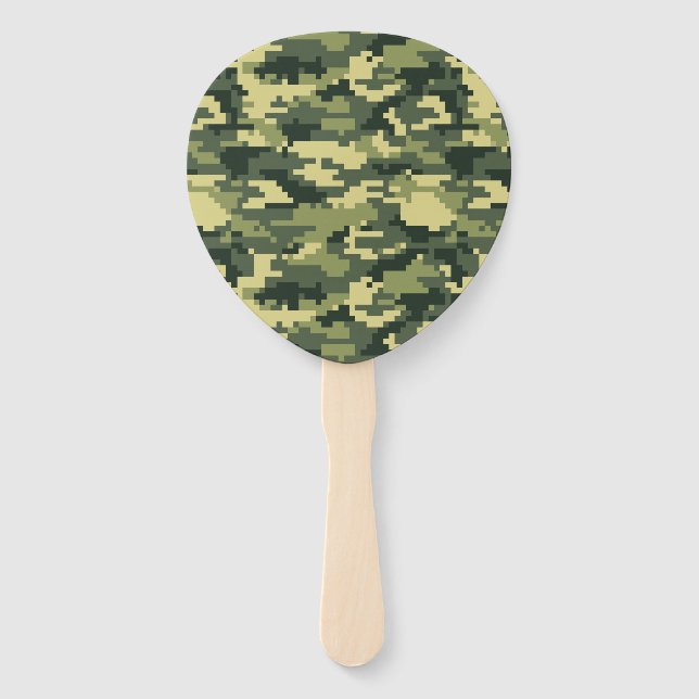 Leque Camuflagem Digital Woodland de 8 Bits / Camo (Frente)