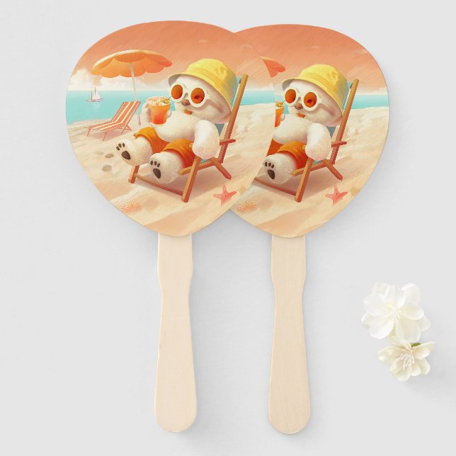 Leque Canino de Sorriso - Modo de Praia Ativado (Frente e Verso)