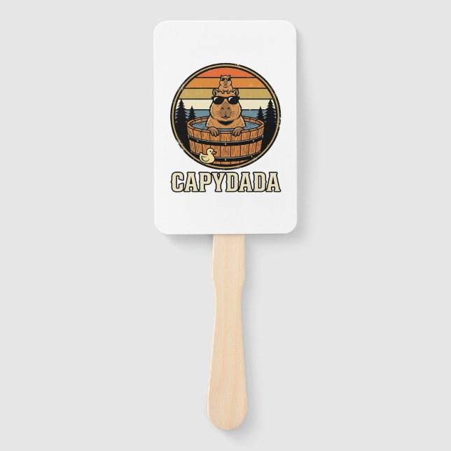 Leque Capydada Capivara Pai Retro Banheira de Hidromassa (Frente)