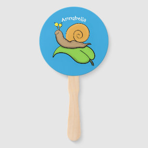 Leque Caracol bonito e feliz numa ilustração de desenho 