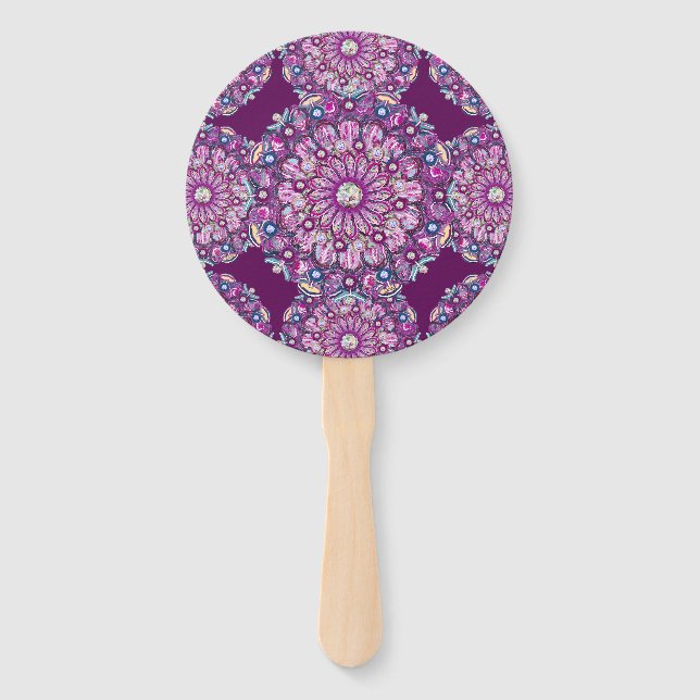 Leque Cardinal Red Rosace (Verso)