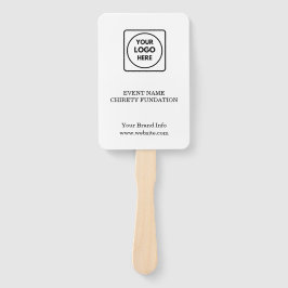 Leque Carity Auction Paddle | Design de evento de logoti