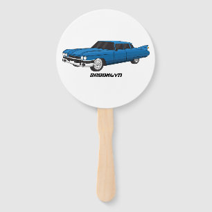 Leque Carro clássico azul legal 1959