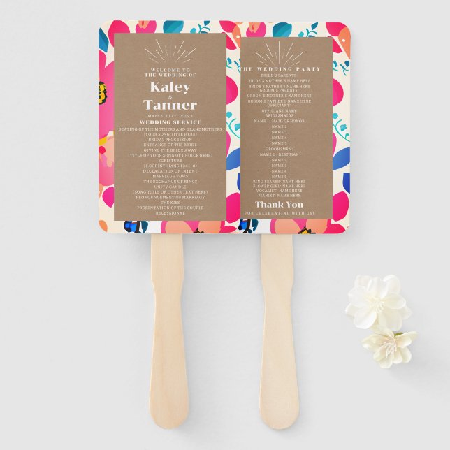 Leque Cartolina Brilhante Inspirou Casamento (Frente e Verso)