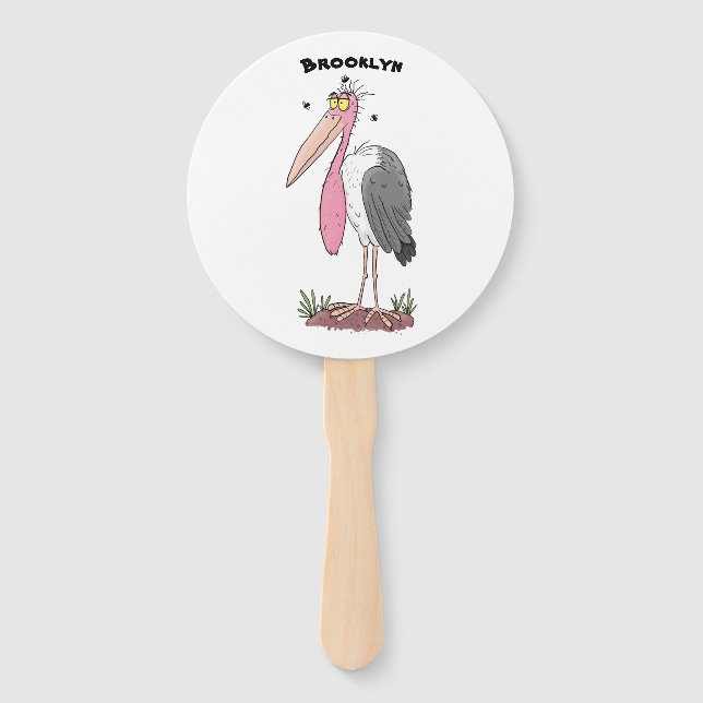 Leque Cartoon engraçado marabou (Frente)