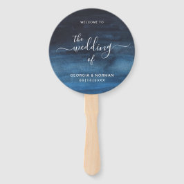 Leque Casamento Azul com Marinho de Água Escuro Moody