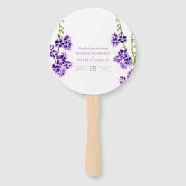 Leque Casamento botânico de couve-flor-d-água