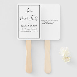 Leque Casamento Branco e Negro Clássico