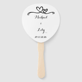Leque Casamento Branco Personalizado Elegante