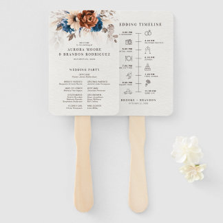 Leque Casamento Colorido de Primavera Wildflower Meadow