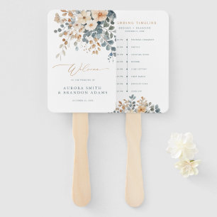 Leque Casamento Colorido de Primavera Wildflower Meadow