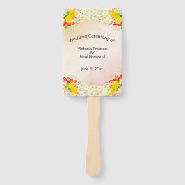 Leque Casamento com Lily Flower Garden