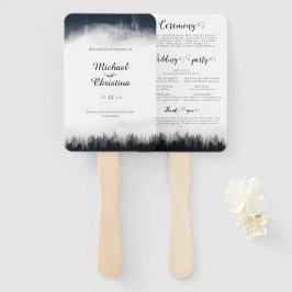 Leque Casamento com vegetação nebulosa mínima