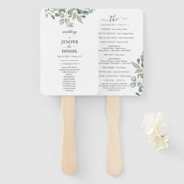 Leque Casamento com Verde de Eucalipto