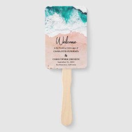 Leque Casamento de Areia e Ondas do Mar