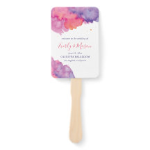 Casamento de Coral Rosa e Abstrato de Água Púrpura