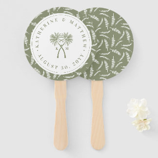 Leque Casamento de Destino Tropical de Palmeiras