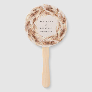 Leque Casamento de erva natural da boêmia moderna