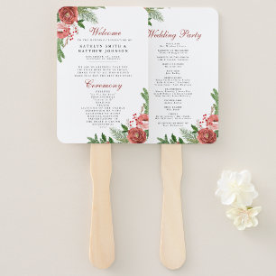 Leque Casamento de Folhagem de Terracotta Floral Pine Bo