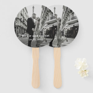 Leque Casamento de Foto Moderna Minimalista