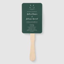 Leque Casamento de Golfe Moderno e Minimalista Emerald G